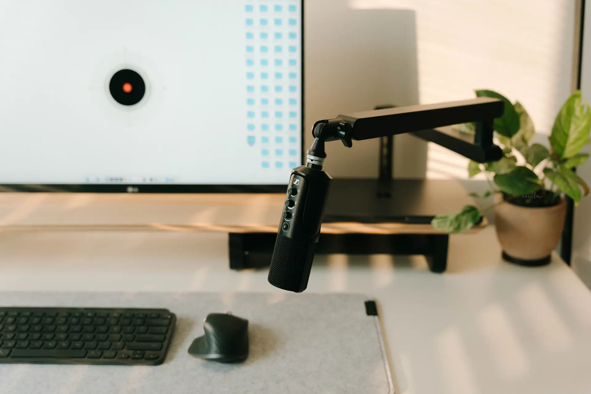 Modernes Streaming-Studio mit Monitoren